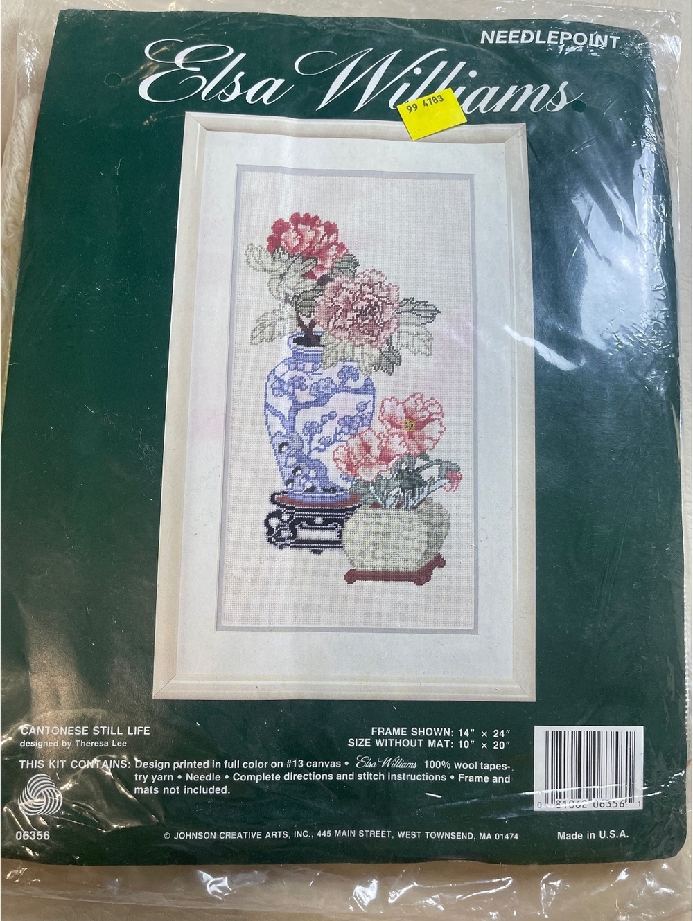 Elsa Williams needlepoint Cantonese still life